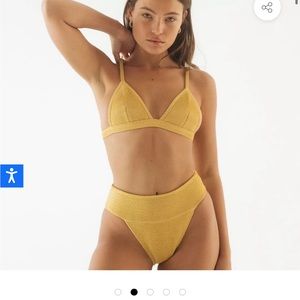 Montce Swim - Goldie Hunter Triangle Bikini Top (medium) and bottom (medium).